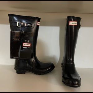 kids black hunter boots. Brand new.